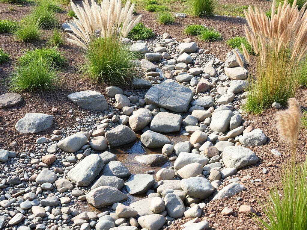 Dry creek bed landscape design